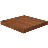 vidaXL kvadratna mizna plošča tem. rjava 40x40x4 cm trdna hrastovina Cene