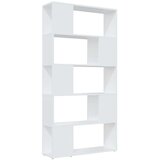 vidaXL Knjižna omara za razdelitev prostora bela 80x24x155 cm | Shoptok.si