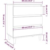  Komoda boja smeđeg hrasta 60 x 35 x 70 cm konstruirano drvo | shoptok.hr