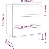  Komoda rjav hrast 60x35x70 cm inženirski les, (20654264) | Shoptok.si