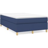 vidaXL Box spring postelja z vzmetnico modra 120x190 cm blago Cene