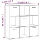 Ormarić za knjige boja hrasta 90 x 30 x 90 cm konstruirano drvo | shoptok.hr