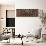  Slika - Mandala: Amber Silence 120x40 U prirodnom drvenom okviru | shoptok.hr