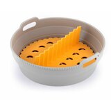 Paket sklopivih silikonskih košara s ručkama i separatorima za zračnu fritezu InnovaGoods (3 komada) | shoptok.hr
