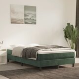 vidaXL Vzmetnica z žepkasto vzmetjo temno zelena 120x200x20 cm žamet Cene