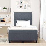  LED Box Spring Krevet Tamno siva 120 x 200 cm Baršun | shoptok.hr