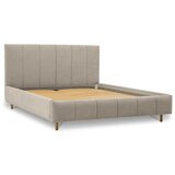 Scandic Bež tapecirani bračni krevet s prostorom za odlaganje s podnicom 160x200 cm Zee – Cijene