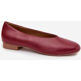 Boto Women's Ballerinas Made of Eco Leather with Flat Heel Burgundy Olyssia | Shoptok.si