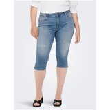 Only Blue Three-Quarter Slim Fit Jeans with Embroidered Effect CARM - Women | Shoptok.si