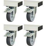 RAU Komplet koles za serijo adlatus 300, 4 vrtljiva kolesa z zavoro, ŠxD 100 x 30 mm | Shoptok.si
