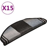 vidaXL samoljepljivi otirači za stepenice 15 kom crno-sivi 65x21x4 cm | shoptok.hr