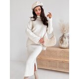 DStreet Komplet damski dzianinowy DELIGHT ecru | Shoptok.si
