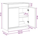  Kabinetski ormarić ispod umivaonika Bijela 78,5 x 37,5 x 81 cm | shoptok.hr