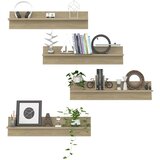  Zidne police 4 kom boja hrasta sonome 80x11,5x18 cm od iverice | shoptok.hr