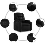  Električni naslonjač od umjetne kože crni | shoptok.hr