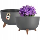 KADAX cvetlični lonec, sadilnik, pokrov, noge, vložek, stojalo za rože, 40 cm, antracit, skleda, 2 kosa., (5000350749) | Shoptok.si