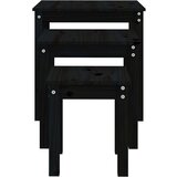  Komplet mizic 3 kosi črna trdna borovina, (20715477) | Shoptok.si