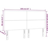  Uzglavlje roza 160x5x118/128 cm baršunasto | shoptok.hr