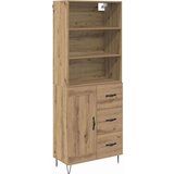 vidaXL Highboard s ladicama Umjetnički hrast 69,5 x 32,5 x 180 cm | shoptok.hr