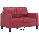  3-dijelni set sofa s jastucima boja vina od umjetne kože | shoptok.hr
