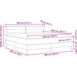  Postelja z vzmetnico Temno rjava in bela 180 x 200 cm Poliester, (5000127687) | Shoptok.si