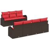  Kavčna garnitura 8 pcs Rjava in rdeča Poliester, (5000138281) | Shoptok.si