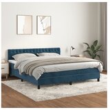 vidaXL Krevet s oprugama i madracem tamnoplavi 180x200 cm baršunasti Cijene
