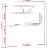  Zamjensko uzglavlje boja hrasta sonome 75 cm konstruirano drvo i čelik | shoptok.hr