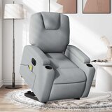 vidaXL električni masažni naslanjač s funkcijo vstajanja svetlo siv | Shoptok.si