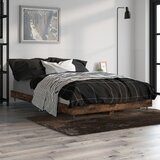 Maison Chic Posteljni okvir - Dvoposteljna postelja - Zakonska postelja brez vzmetnice hrast 120x190 cm inženirski les-J11882, (21760193) | Shoptok.si