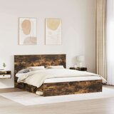  Konstrukcija postelje z vzglavjem Dimljeni oreh 180 x 200 cm, (5000104119) | Shoptok.si