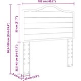 vidaXL uzglavlje s uzglavljem bijelo 100 cm konstruirano drvo | shoptok.hr