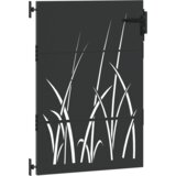 vidaXL Vrtna vrata Črna 105 x 125 cm Jeklo s prašnim premazom | Shoptok.si