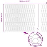 vidaXL Heksagonalna ograda Zelena 1.4x100 m Čelik | shoptok.hr