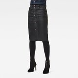 G-star Skirt - Noxer Navy Pencil Button Skirt Black Cene