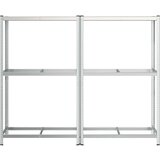 vidaXL 2-slojne police za gume 2 kom srebrne 110x40x180 cm čelik | shoptok.hr