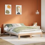 vidaXL Posteljni okvir brez vzmetnice 150x200 cm trdna borovina Cene