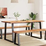 Blagovaonski stol sa živim rubom 160x80x75 cm od drva bagrema | shoptok.hr