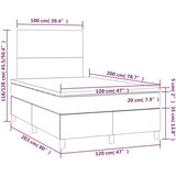  box spring s madracem LED tamnosmeđi 120x200 cm tkanina | shoptok.hr