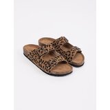GOODIN Women's leather flip-flops with leopard print | Shoptok.si