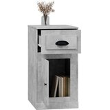 vidaXL Stranska omarica s predalom beton siva 40x50x75 cm inžen. les | Shoptok.si