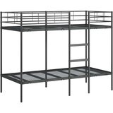 vidaXL Krevet na kat bez madraca crni 90x200 cm čelik | shoptok.hr