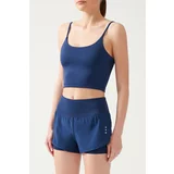 LOS OJOS Sports Shorts - Navy blue - Normal Waist