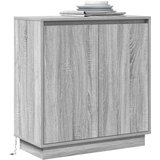 vidaXL Stranska omara z LED, siva Sonoma, 71x34,5x75 cm, iz inženirskega lesa | Shoptok.si