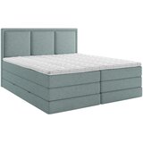 MID.YOU POSTELJA BOXSPRING 200 cm x 220 cm , les, tekstil, leseni material barve petroleja | Shoptok.si