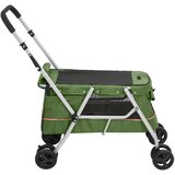  Sklopiva kolica za pse zelena 100x49x96 cm od lanene tkanine | shoptok.hr