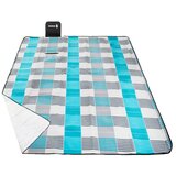  Deka za piknik od flisa s izoliranim dnom 200 x 200 cm, plavo-bijela karirana Cijene
