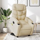  The Living Store Električni masažni naslanjač s funkcijo vstajanja krem - Električni Masažni Naslanjač S Funkcijo Vstajanja, (21447368) | Shoptok.si