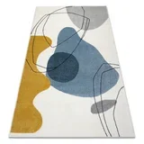 Preproga FUSION 7158 bela / zmanjšati / modra - Geometrična, moderna, abstraktna 180x270 cm, (5000174853)