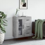 vidaXL Komoda betonsko siva 69,5x34x90 cm inženirski les | Shoptok.si